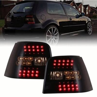 Tail Lights 1999-2004 For Volkswagen Golf IV GTI MK4 LED Black Housing Smoke  - Image 1 of 4