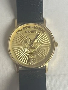 NFL Pro Bowl Bulova Uhr Swiss Made Hawaii 1999 ohne Box neue Batterie - Bild 1 von 10