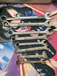 Craftsman USA Raised Panel SAE Wrench Lot (8pc) – 5/16 to 11/16 Vintage V Series - Picture 1 of 10