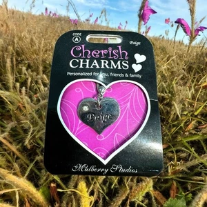 Cherish Charms PAIGE Name Bracelet Charm NEW NWT Silvertone Silver Tone - Foto 1 di 2