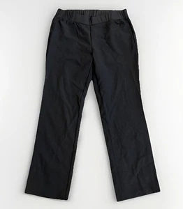 NEW LARGE Cintas Pants Women Black Pull On Straight Leg Uniform Elastic Waist - Picture 1 of 9