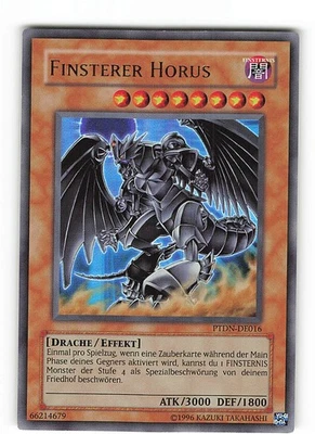 Yugioh FINSTERER HORUS , ptdn-de016 Ultra Rare deutsch Near Mint  - Bild 1 von 2