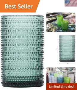 Elegantes 13 Unzen Salbeigrün Eisgetränk 6er Set - Spülmaschinenfest Vintage-Stil - Bild 1 von 8