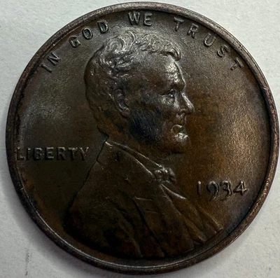 1934 Lincoln Wheat Cent Exact Coin Imaged #LWC2098 - Image 1 of 2