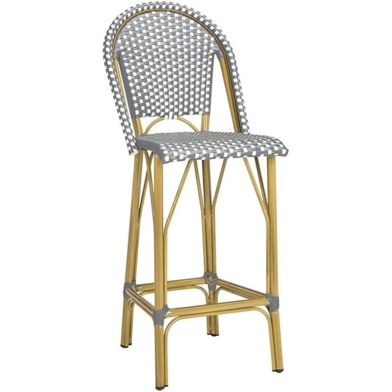 Taburetes de bar de exterior PE mimbre muebles de patio modernos aspecto fresco espacio de jardín nuevos Foto 1 de 4