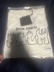 Palm Angels Palms & Skull Designer Streetwear T Shirt Small White New - Picture 1 of 4