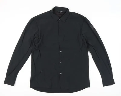Union 34 Men's Black Slim Fit Long Sleeve Button-Up Shirt S - Image 1 of 4