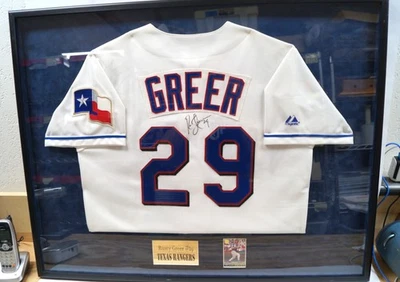 Rusty Greer Autographed Signed 29 Texas Rangers Jersey Framed 35x27.7 NICE ARTDG - Image 1 of 4