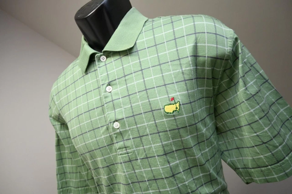 Polo de golf Masters Augusta National Amen Corner a cuadros para hombre talla grande Foto 1 de 4