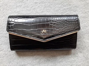 schwarze Geldbörse "Anna Field" ca. 20x10x4 cm - Bild 1 von 4