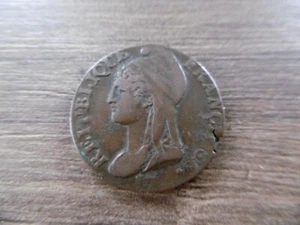 Alte Münze 5 Cent Jahr 4 A Paris kleines Modul - Bild 1 von 2