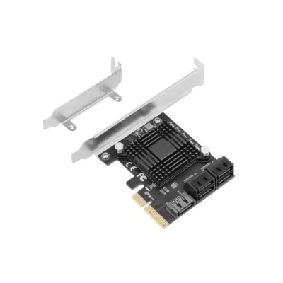 PCI-E Express to 5Ports SATA 3.0 Controller Expansion Card Adapter 6Gbps for PC - Image 1 of 4
