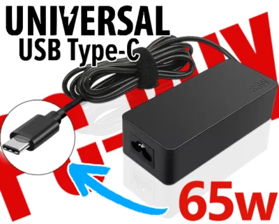 65W watt Laptop Charger Type C USB-C AC Adapter for Lenovo, Asus, MacBook pro - Image 1 of 4