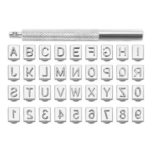 6mm Letter and Number Stamps Punch Set,36pc DIY Metal Leather Punching Tools - Picture 1 of 7