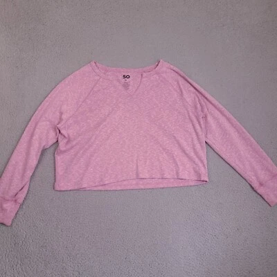 Sudadera So para mujer XL rosa recortada cuello en V Goods For Life recortada Foto 1 de 4