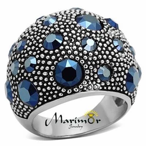 ANILLO DE MODA CÓCTEL MONTANA CRISTAL DE ACERO INOXIDABLE 5.63 CT TALLA 5-10 - Imagen 1 de 6