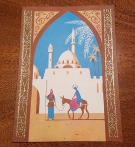 Kalifornien Künstler Vintage Weihnachtskarte Ralph McConnell Bethlehem JESUS MARY - Bild 1 von 8