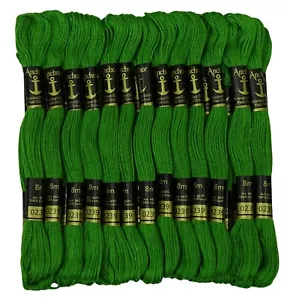 Anchor Stranded Cotton Threads Cross Stitch Floss Hand Embroidery Thread Green - Picture 1 of 5