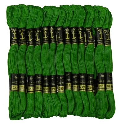 Anchor Stranded Cotton Threads Cross Stitch Floss Hand Embroidery Thread Green - Image 1 of 4