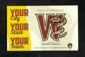 Wisconsin Timber Rattlers 2022 programma tascabile rete birraio sanitario affiliato - Foto 1 di 2