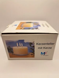 Candle with Candle Plate - MF Design - Candle with Three Burning Wicks - Picture 1 of 5
