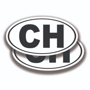 PEGATINAS INICIALES CH 2 Calcomanías Bogo Coche Camión Parachoques Ventana - Imagen 1 de 1