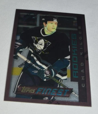 1996 TOPPS FINEST - RC CHAD KILGER CENTER MIGHTY DUCKS OF ANAHEIM CARD # 81 - Image 1 of 4