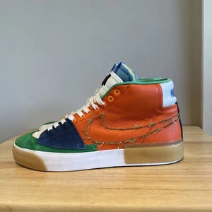 Nike SB Zoom Blazer Mid Edge L scarpe da ginnastica antinfortunistiche sneakers arancione oro uomo taglia 9 - Foto 1 di 12