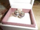 Genuine Authentic Pandora Silver & 14ct Gold Heart Clip Charms PAIR 790599