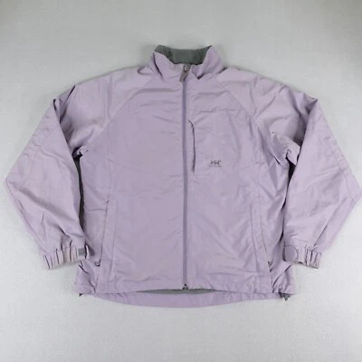 Helly Hansen 夹克女式大号紫色羊毛衬里风衣外套拉链 ^ — 第 1/4 张图片