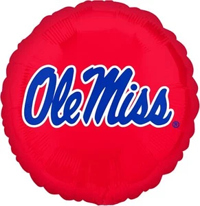 Ole Miss Rebels NCAA College Sports Party Decoration 18" Round Mylar Balloon - Picture 1 of 1