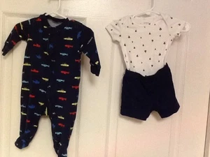Camisa de una pieza para dormir y una pieza con pantalones cortos para bebés de 0 a 3 meses 44 - Imagen 1 de 9