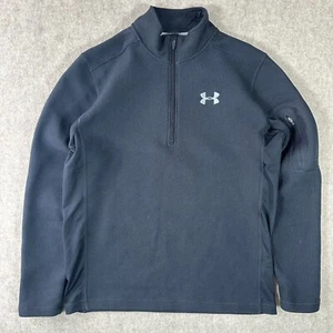 Under Armour Felpa Uomo Grande Nera Pullover Maglione Quarto Zip Jersey - Foto 1 di 10