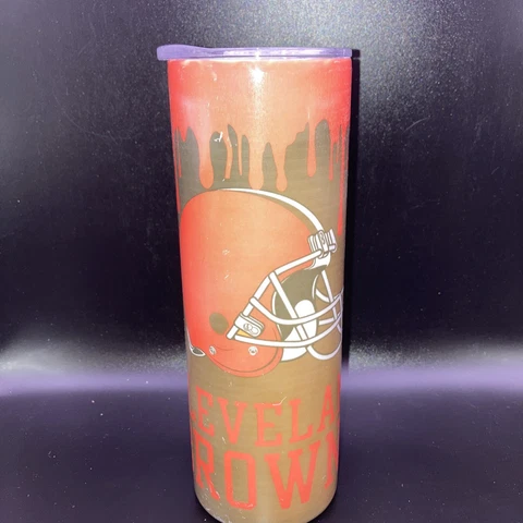 CLEVELAND BROWNS, 30oz STAINLESS STEEL TUMBLER FROM TERVIS  WITH LID INCLUDED Cover