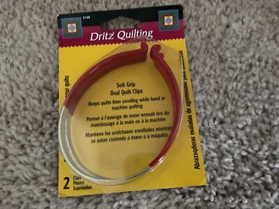 Dritz 绗缝软手柄椭圆形被子夹 2 件装 — 第 1/2 张图片