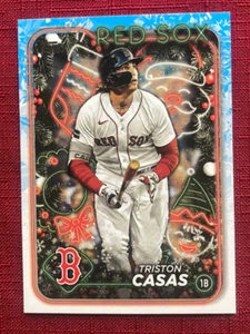 JOHN'S DEALS - US - 2024 TRISTON CASAS RED SOX TOPPS HOLIDAY H18 BASEBALL - Picture 1 of 2