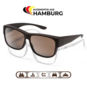 EyeAm Sonnenbrille, Überziehbrille, Polarisierte Überbrille für Brillenträger - Bild 1 von 9