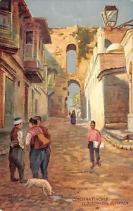 Cartolina FX: Costantinopoli, vecchio quartiere turco, Tuck's Oilette, Turchia, anni '10 - Foto 1 di 2