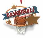 Basketball Star Net Ball & Star Resin Ornament