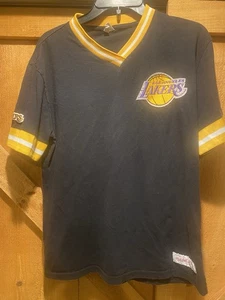 Vintage Style Los Angeles Lakers T-Shirt Mitchell & Ness Jersey Shirt Size Small - Picture 1 of 7
