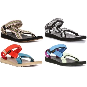 Teva Original Universal Back Strap Vegan Womens Sandals Black Multi US 6 - 9 - Picture 1 of 25