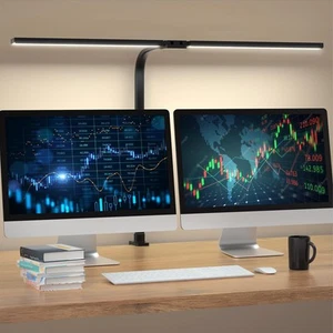LED Desk Lamp for Home Office- 24W Double Head Desk Light with clamp, 5 Light... - Picture 1 of 6