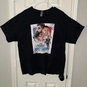 RARE First Brothers TRAVIS JASON Kelce Super Bowl LVII Black T-SHIRT 2XL - Picture 1 of 4