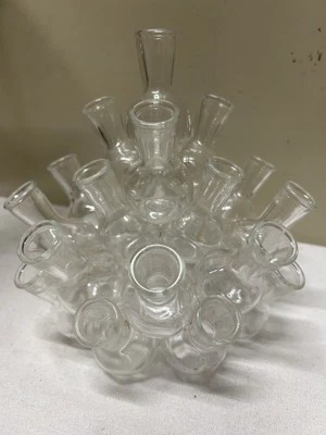 Jarrón MCM Bud 2 piezas estación de propagación de vidrio transparente 25 racimo apilado estación de propagación de colección Foto 1 de 4