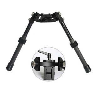 Bipod V10 Tactical Carbon Fiber Swivel Rifle Bipods 6-10'' Adjustable Hunting - Picture 1 of 6