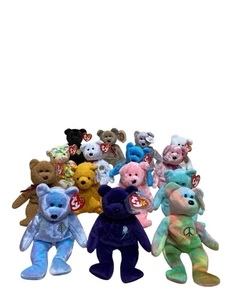 Ty Beanie Baby Bear Lot 30 Ty Club Garcia Etc - Picture 1 of 6