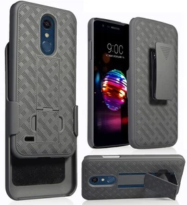Noir Étui + Ceinture de pour LG K30, Phoenix Plus, Premier Pro, Harmony 2 - Photo 1 sur 10