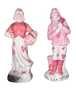 Vintage Japanese Porcelain Couple Figurines Man & Women  - Picture 1 of 9