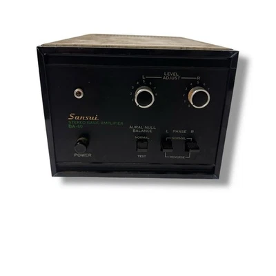 vintage SANSUI BA-60 Solid State Compact Stereo Basic Amplifier Japan - Image 1 of 4