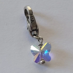 Signed 'MA' MICHAEL ANTHONY Italy Sterling Silver BUTTERFLY Prism CHARM 3/4" ~1g - Picture 1 of 7